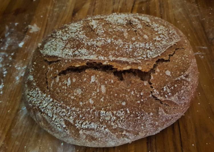 Resep WholemealRye Sourdough Bread Anti Gagal