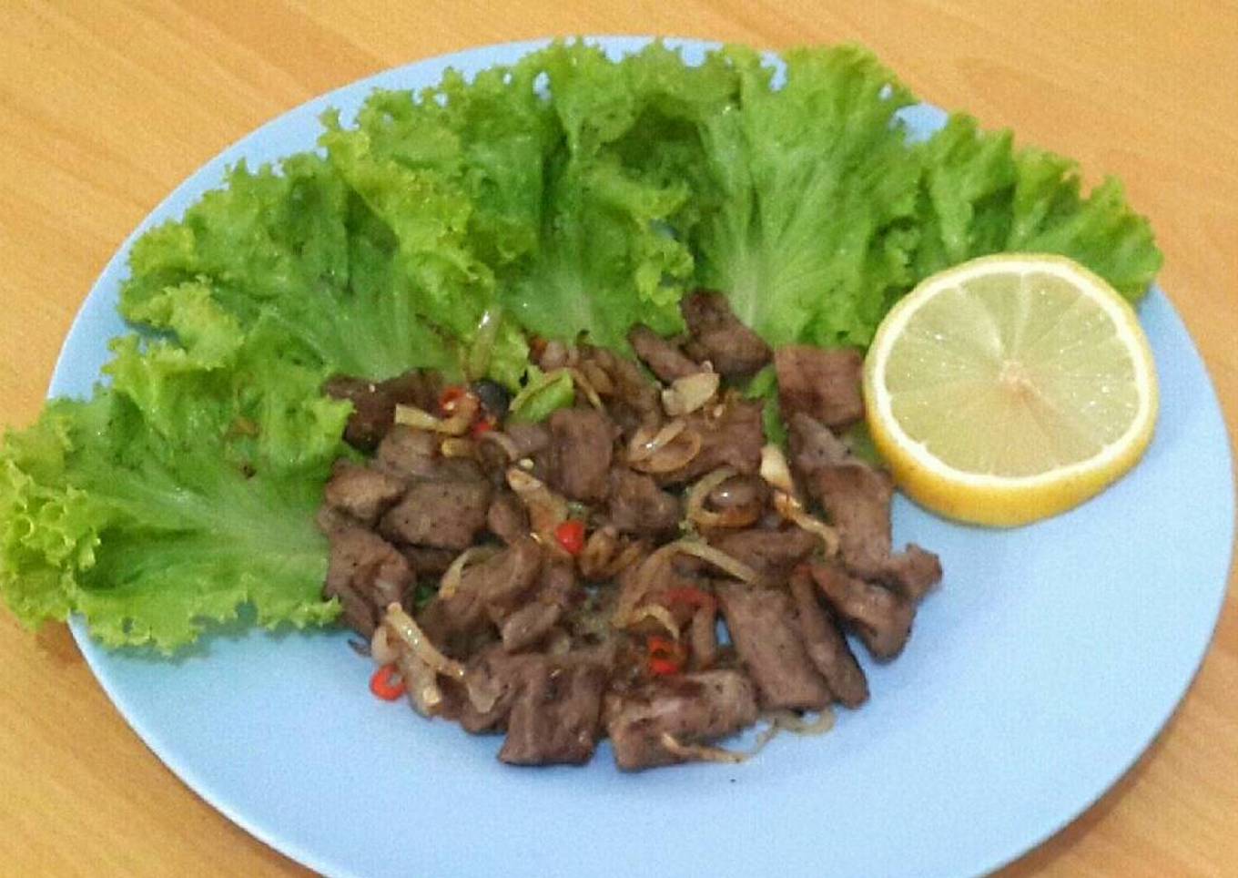 Sapi Panggang Lada Hitam (Diet Mayo)