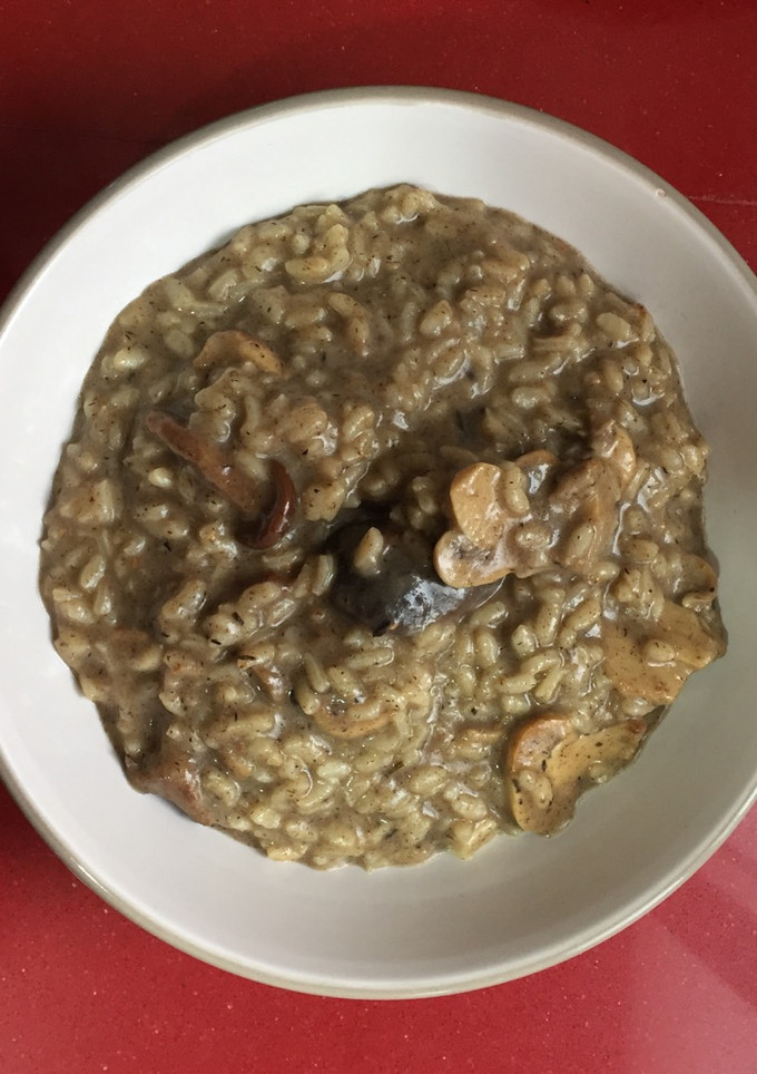 Una foto de Arroz meloso con setas