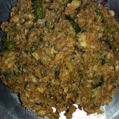 A picture of Bombay duck fish stir fry.
