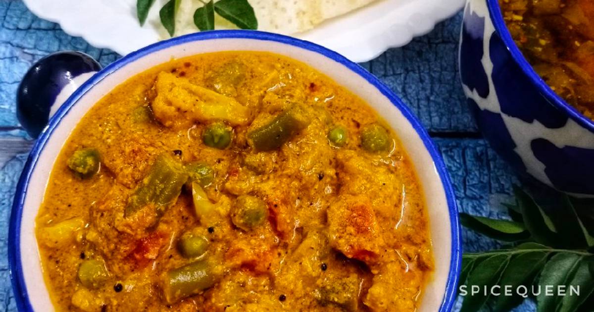 Veg. Chettinad Curry Recipe by spicequeen Cookpad