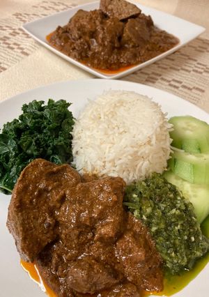 A picture of Beef Rendang/Rendang Daging ala Perantauan 😉😜.