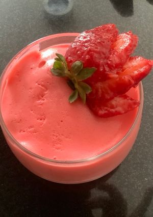 Una foto de Gelatina con leche