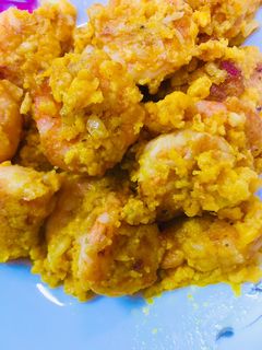 Hình của món Tôm sốt trứng muối.