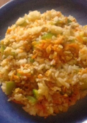 Una foto de Arroz con revuelto de zapallitos