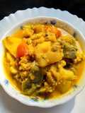 শীতের সবজি দিয়ে নিরামিষ/ ঝাল সবজি
