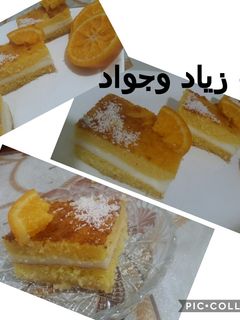 صورة لوصفة بسبوسة بالكريمة وذوق البرتقال