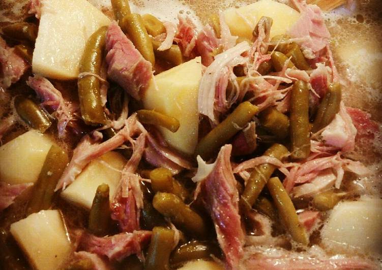 Steps to Prepare Super Quick Homemade PA Dutch Ham &amp; Greenbeans