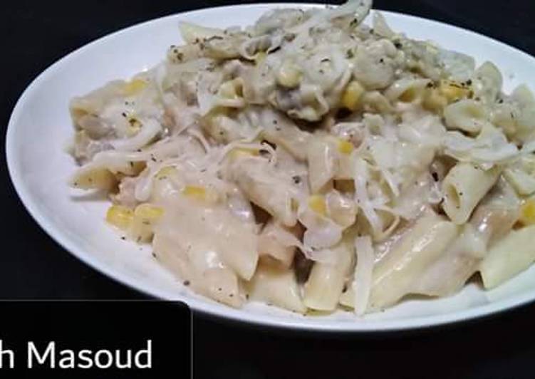 باستا الدجاج بالكريمة