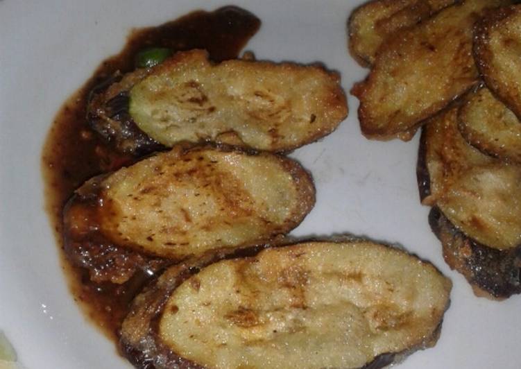 Terong Goreng Tepung Saos Kacang Pedas