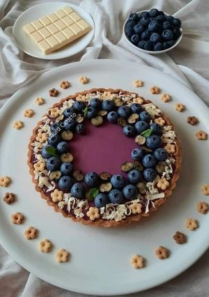Foto di Crostata con panna cotta ai mirtilli