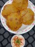 Spicy Aloo - Poha Puri