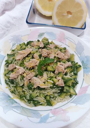 Foto di Riso Basmati con Zucchine e Tonno al Profumo di Menta e Zest di Limone