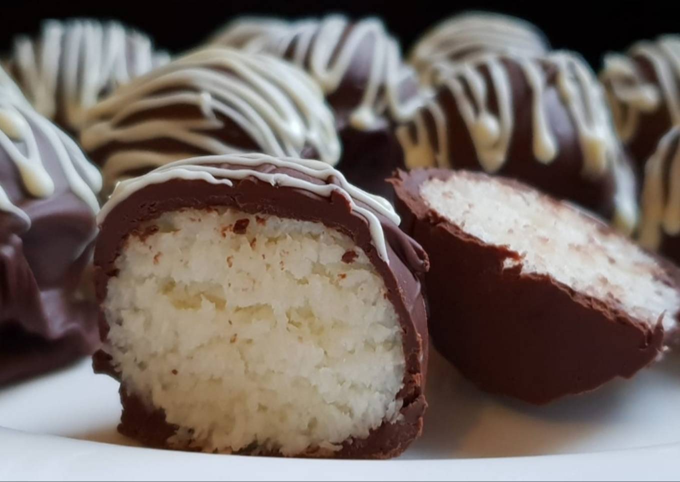 Chocolate coconut truffles