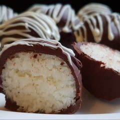 A picture of Chocolate coconut truffles.