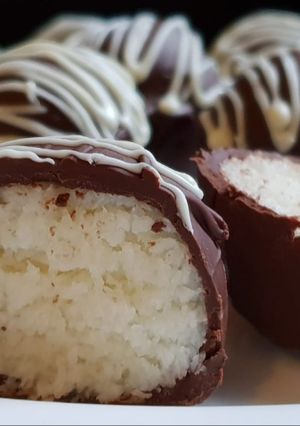 A picture of Chocolate coconut truffles.