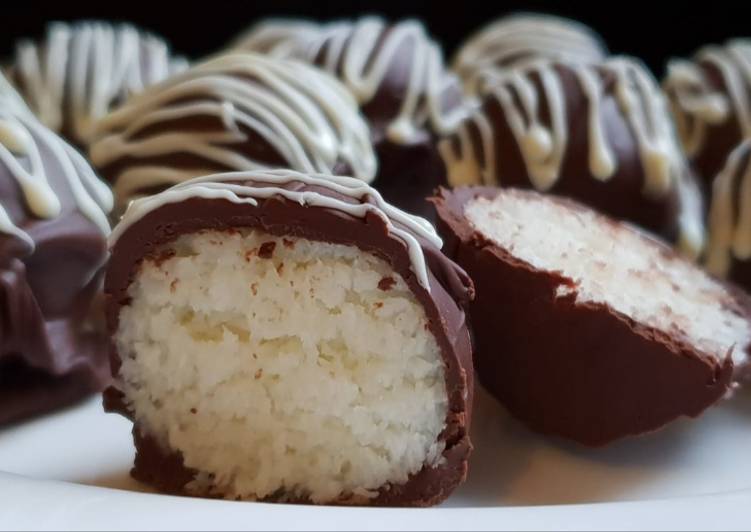 Steps to Prepare Chocolate coconut truffles