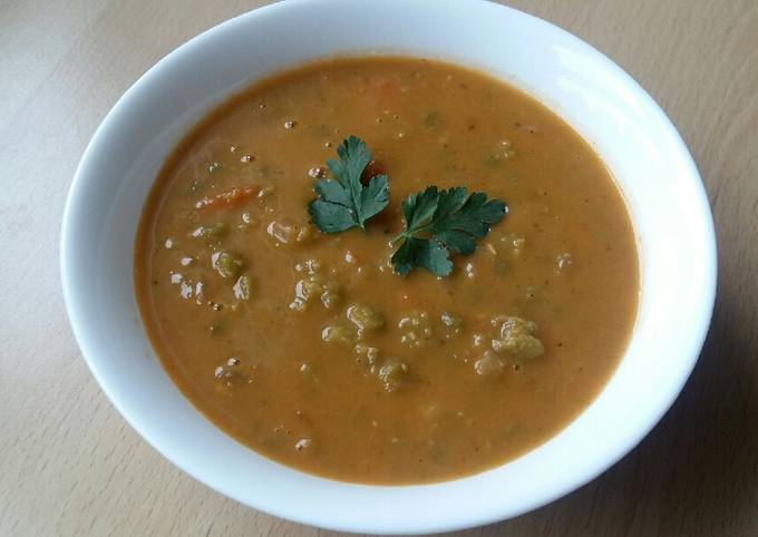 Easiest Way to Make Super Quick Homemade Vickys Curried Split Pea Soup, GF DF EF SF NF