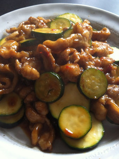 A picture of Zucchini & Pork Spicy Stir-fry.