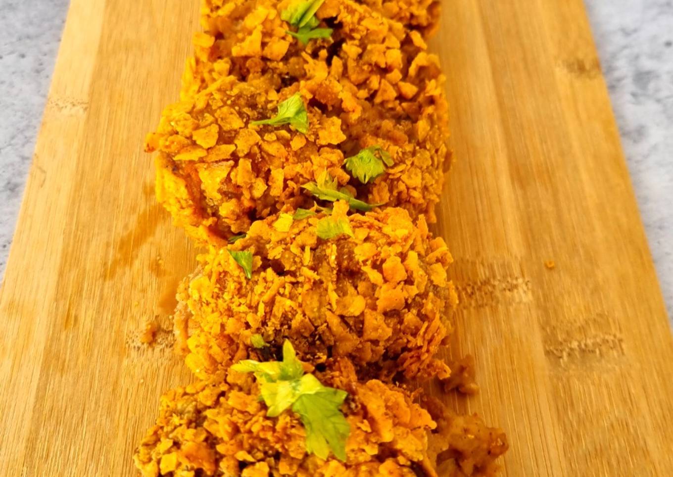 Croquetas de queso de cabra, cebolla y nueces sin horno