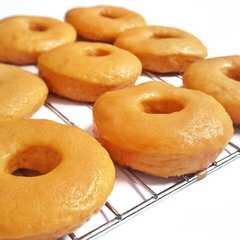 A picture of Glazed Thai Tea Baked Donut.