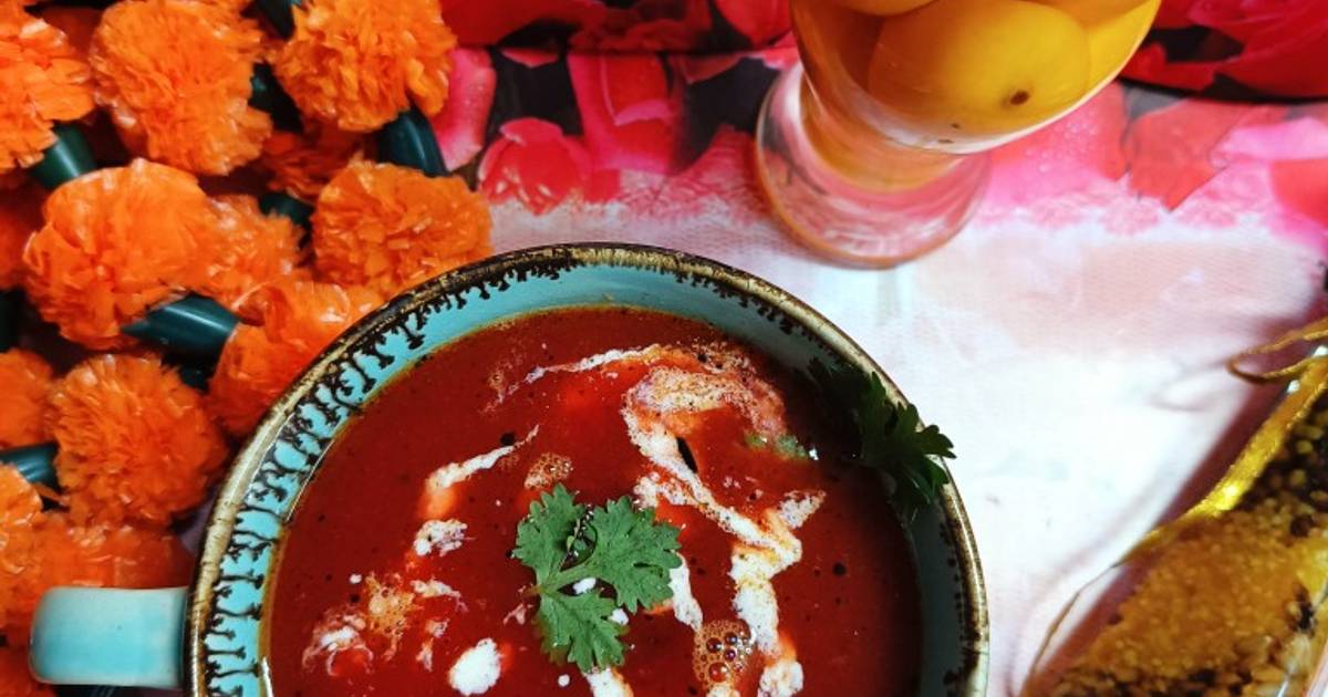 Tomato beetroot soup Recipe by Drpriyanka Gupta(veena's Kitchen) Cookpad