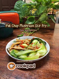 Gambar Pak Choy Mushroom Stir Fry