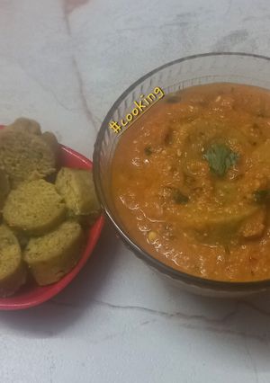 A picture of Gatte ki Sabzi.