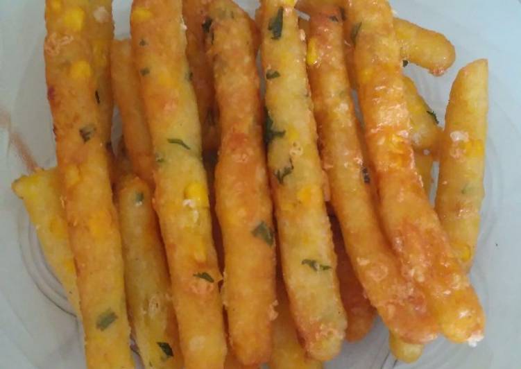 Resep Stik kentang keju + jagung Anti Gagal