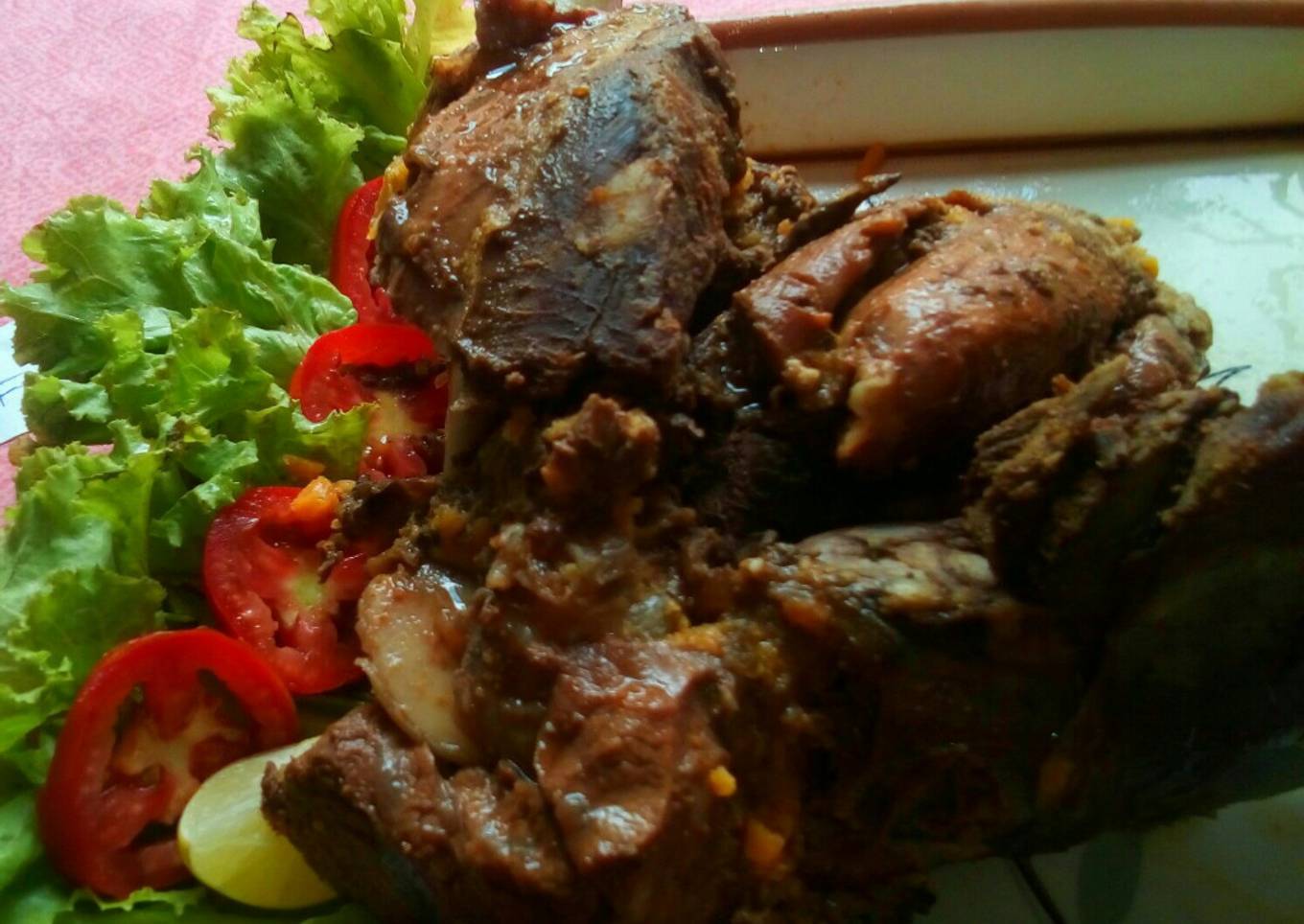 Mutton leg roast