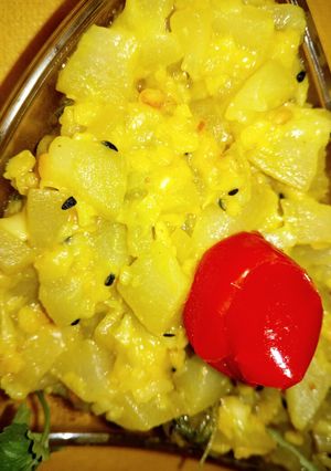 A picture of #Zero Oil Recipe-Bottle Gourd Curry.