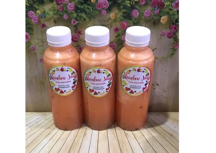 Langkah Mudah untuk Menyiapkan Diet Juice Red Radish Pineapple Pear Plum Carrot, Lezat Sekali