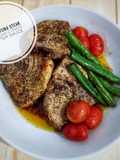 Grill Tuna Steak with Garlic Lemon Butter Sauce
