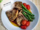 Grill Tuna Steak with Garlic Lemon Butter Sauce
