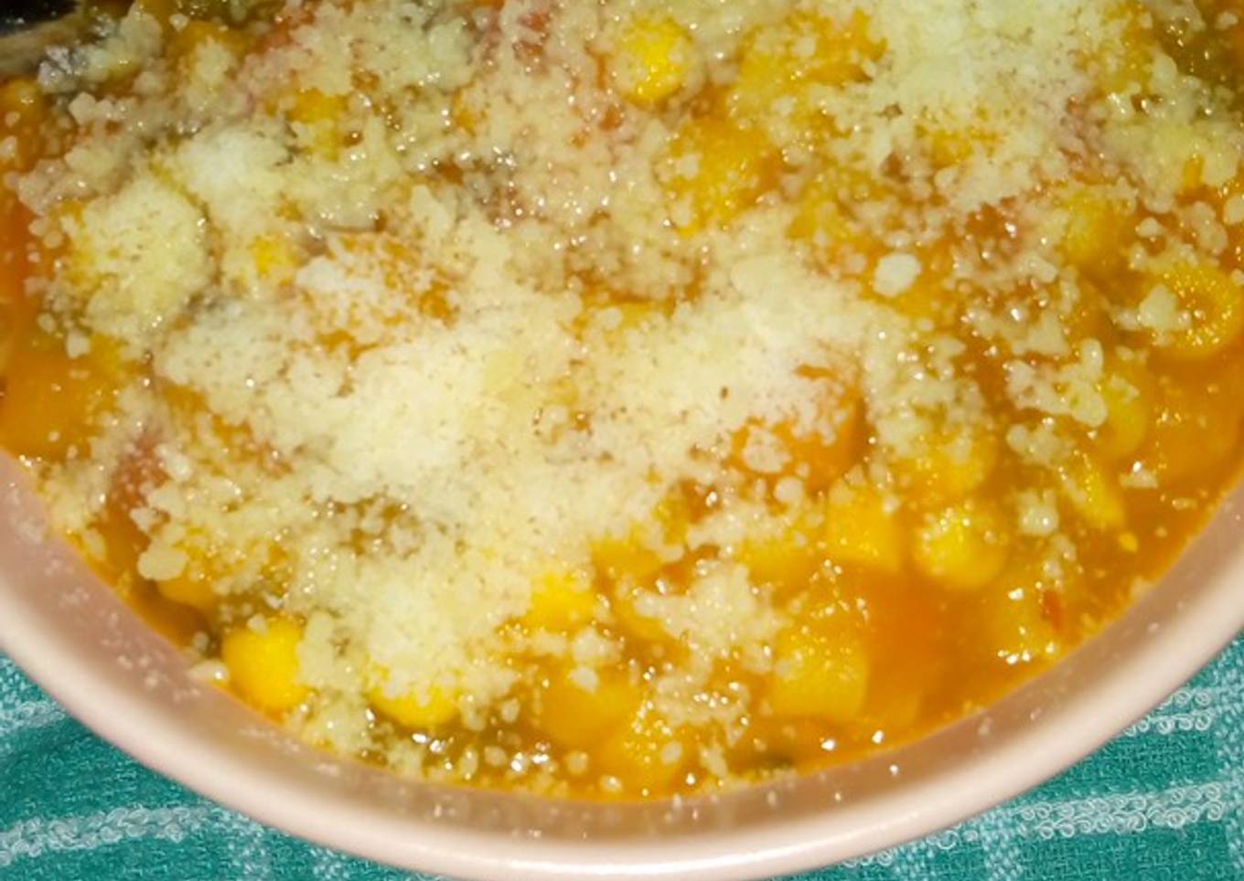 Sopa espesa de calabaza y vegetales