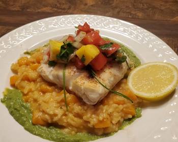 New Recipe Brads halibut w mango salsa Home Style