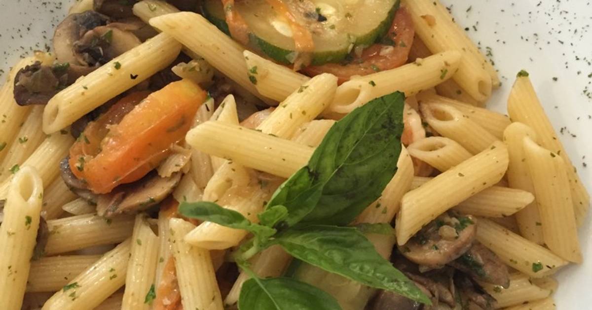 Pasta con pollo al olivo Receta de Pablo Rishmawi Cookpad