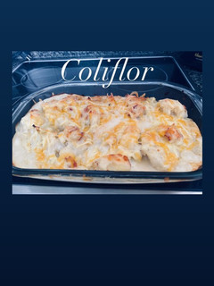 Una foto de Coliflor con patatas y bechamel