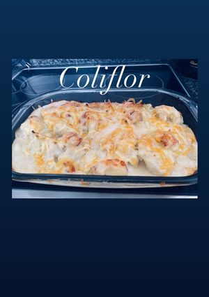 Una foto de Coliflor con patatas y bechamel