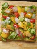 ขนมปังปิ้งมะม่วงกัวคาโมเล ง่าย ได้สีสัน Mango Guacamole Toast