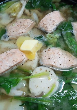 รูปของ Salmon Miso Nabe (หม้อไฟแซลมอนมิโซะ)