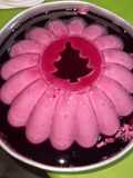 Gelatina cremosa de frutos vermelhos