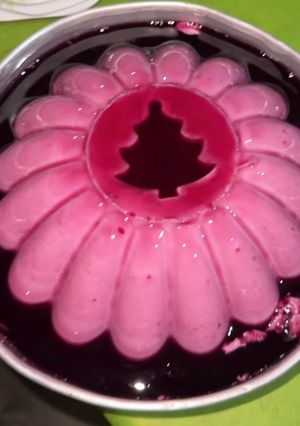 Foto de Gelatina cremosa de frutos vermelhos