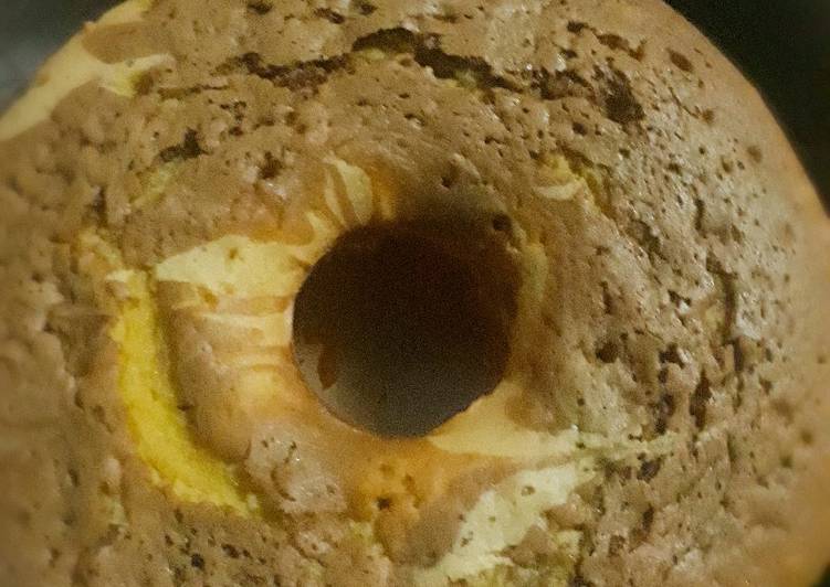 Cara Gampang Menyiapkan Marble cake 3 telur metode all in one Enak dan Antiribet