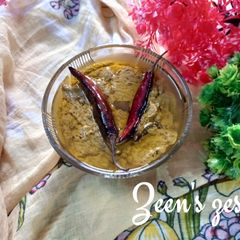 A picture of Ambade ki Chutney/Red Sorrel Leaves Chutney.