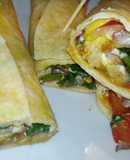 Fajita con pollo a la mostaza
