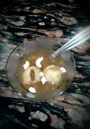 A picture of Semolina gulab jamun.
