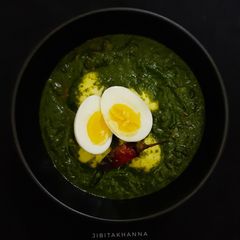 Palak Anda / Spinach Egg A picture of Palak Anda / Spinach Egg.