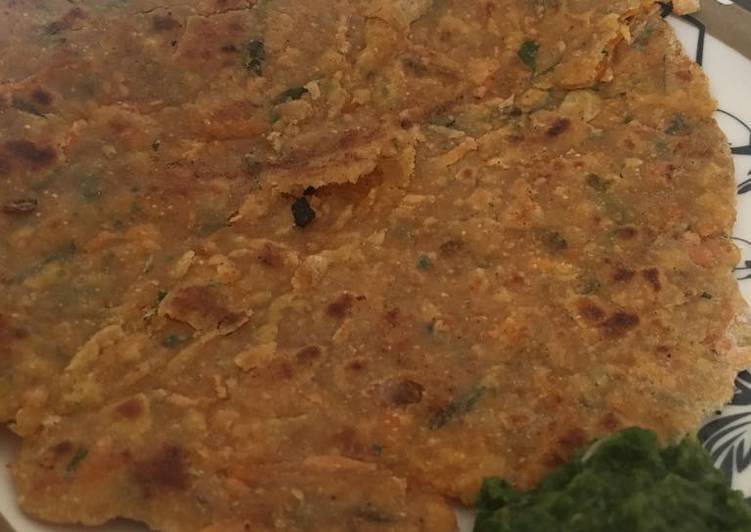 Easiest Way to Prepare Any-night-of-the-week Mixed vegetable paratha with mint and coriander chutney