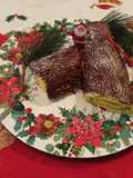 Tronchetto di Natale con crema al pistacchio